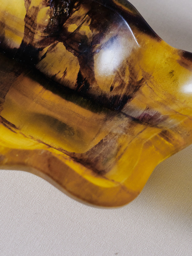 Amber Fluorite Bowl 606g