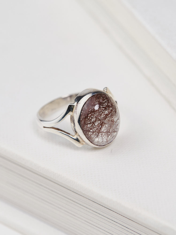 Rutile Cabochon Ring – Size 7