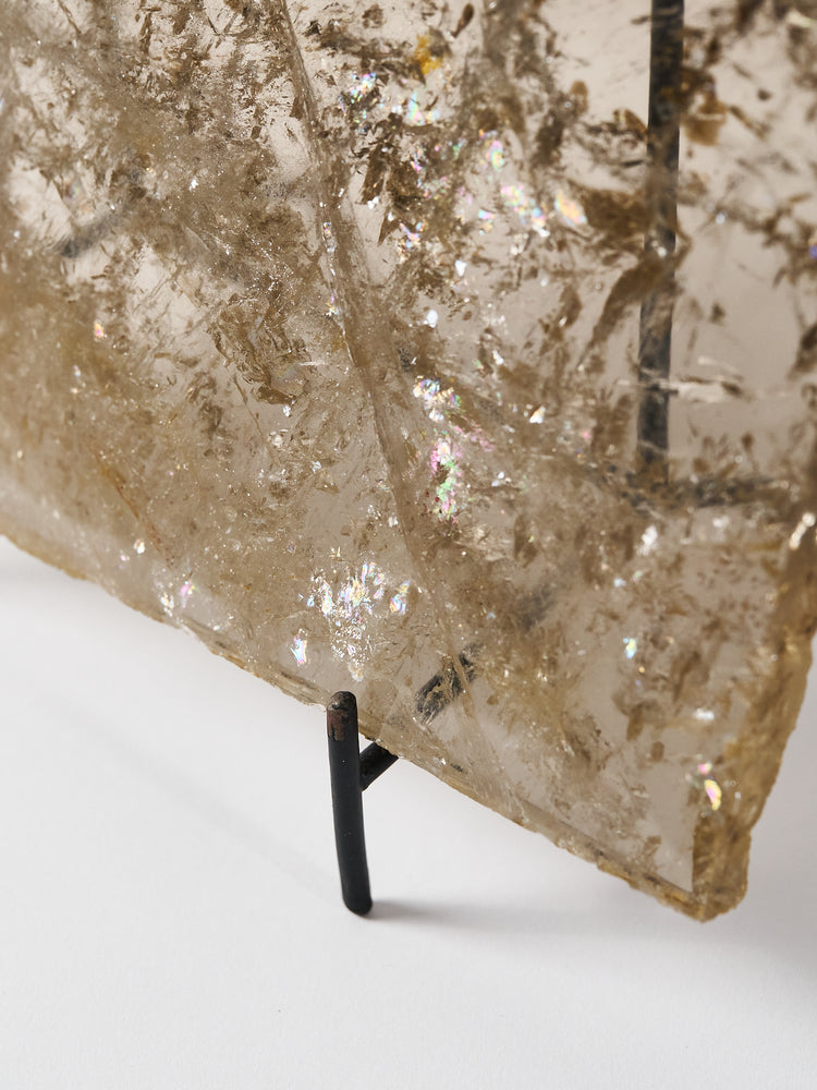 Smokey Natural Crackle Quartz Platter 1.8kgs