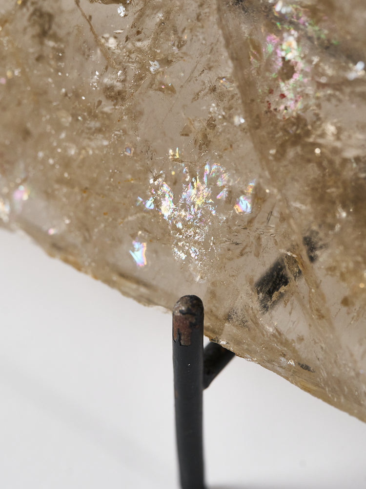 Smokey Natural Crackle Quartz Platter 1.8kgs