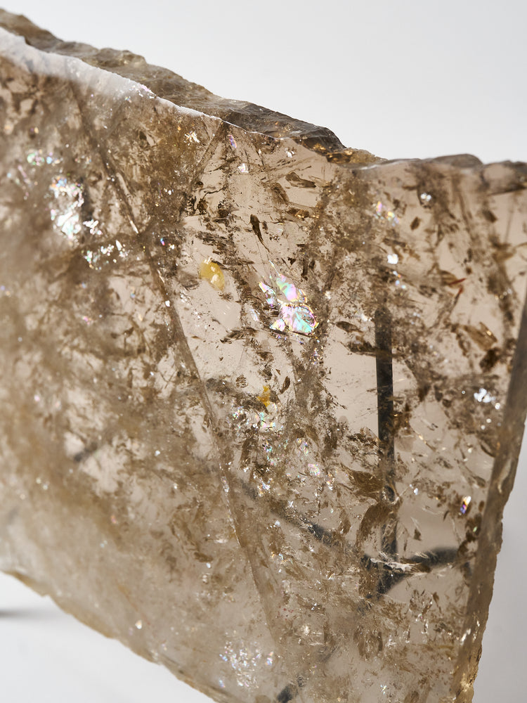 Smokey Natural Crackle Quartz Platter 1.8kgs