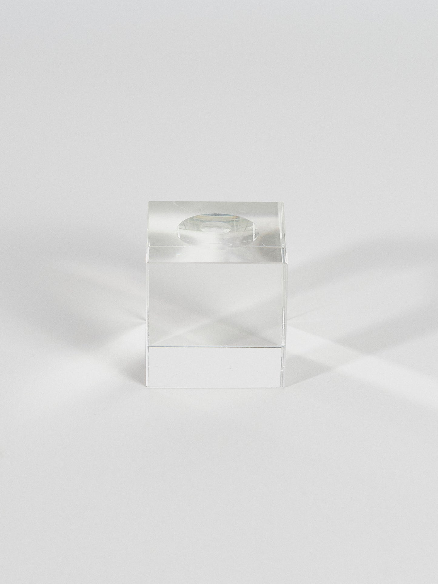 Glass Cube Sphere Stand