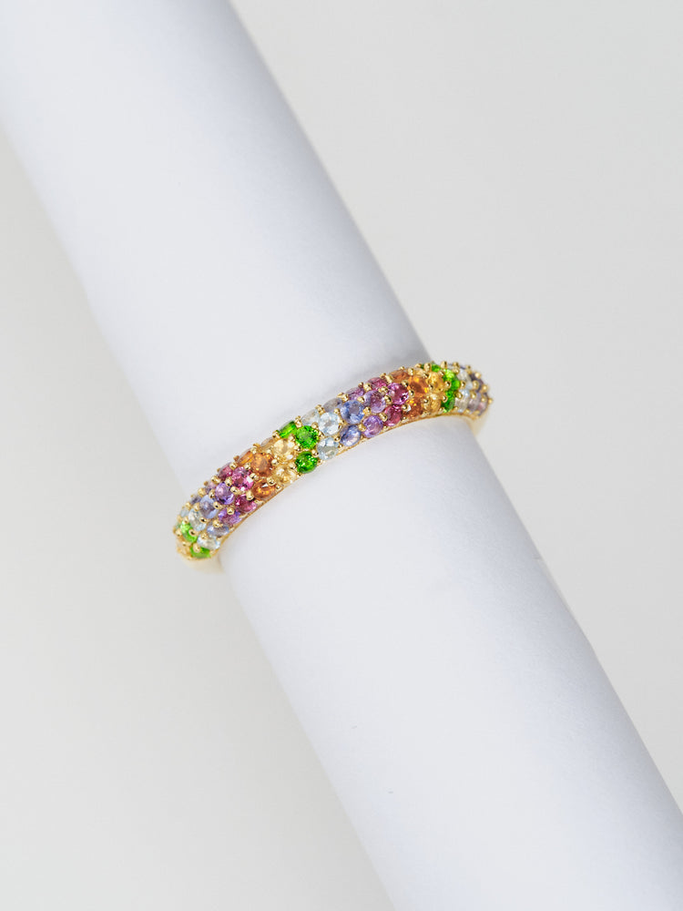 Yellow Gold Kaleidoscope Rainbow Ring