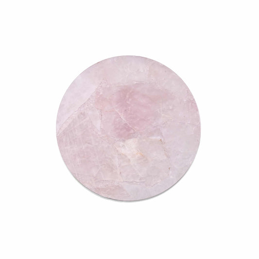 Crystal Crush Circle Tray (Rose Quartz)