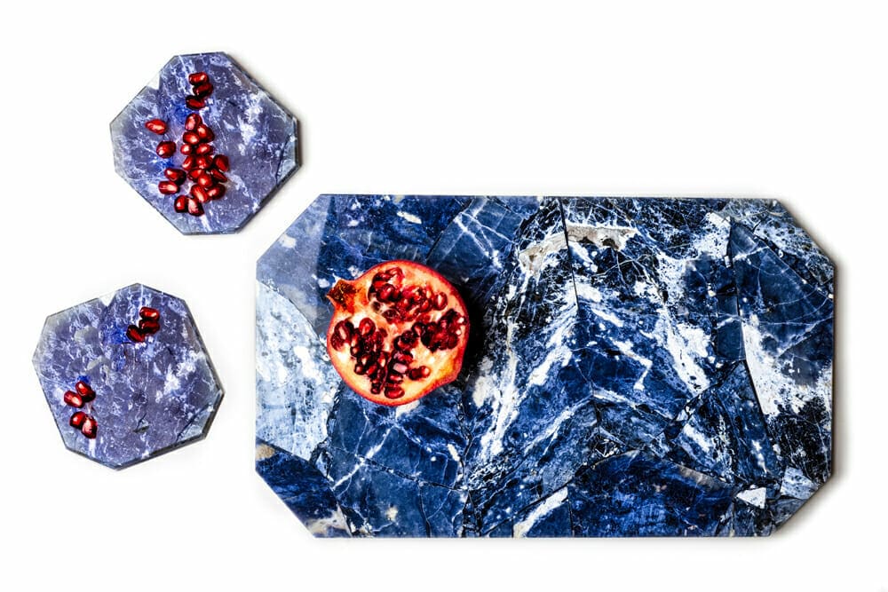 Crystal Crush Rectangle Tray (Sodalite)