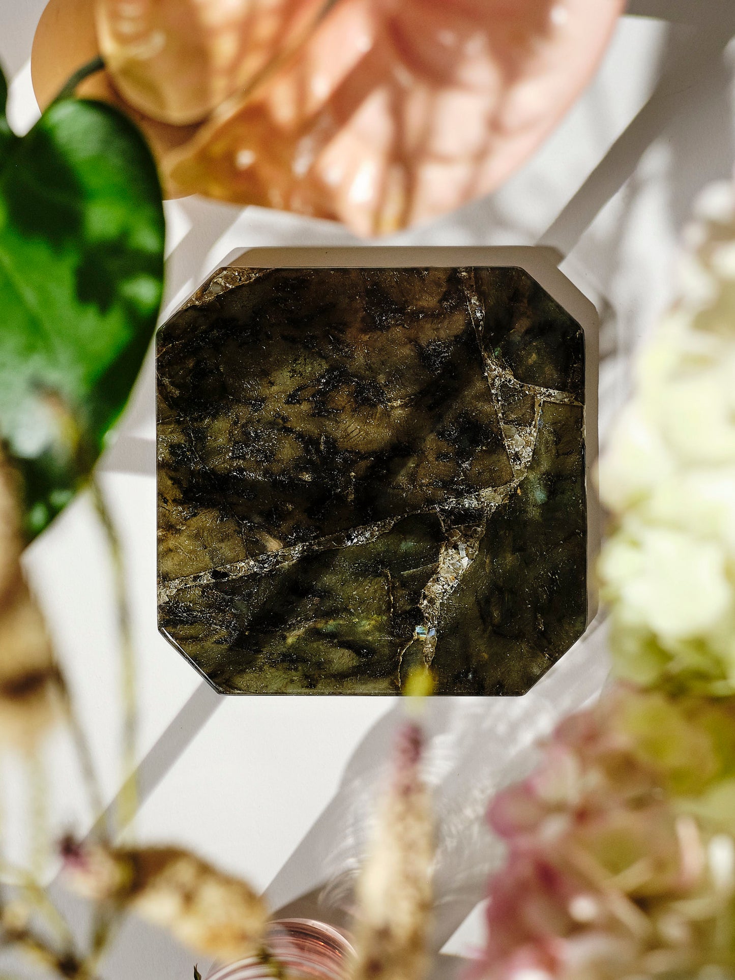 Crystal Crush Square Trivet (Labradorite)