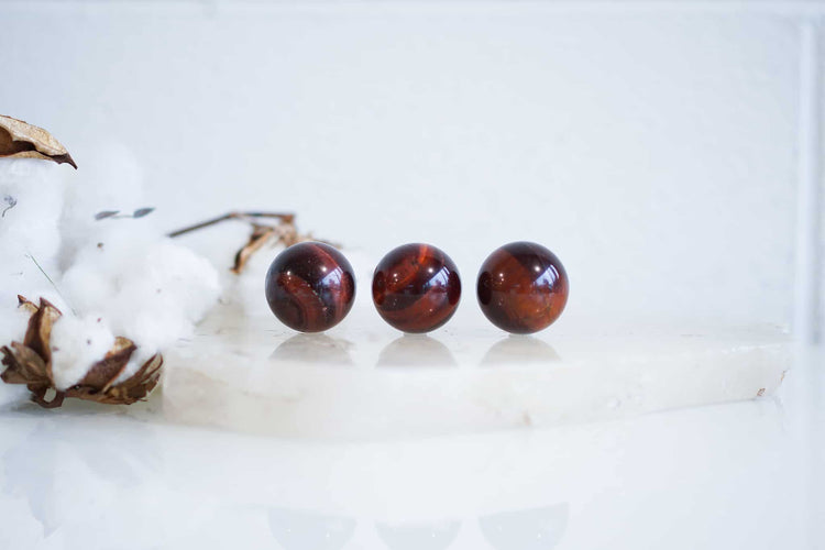 Mini Red Tigers Eye Spheres