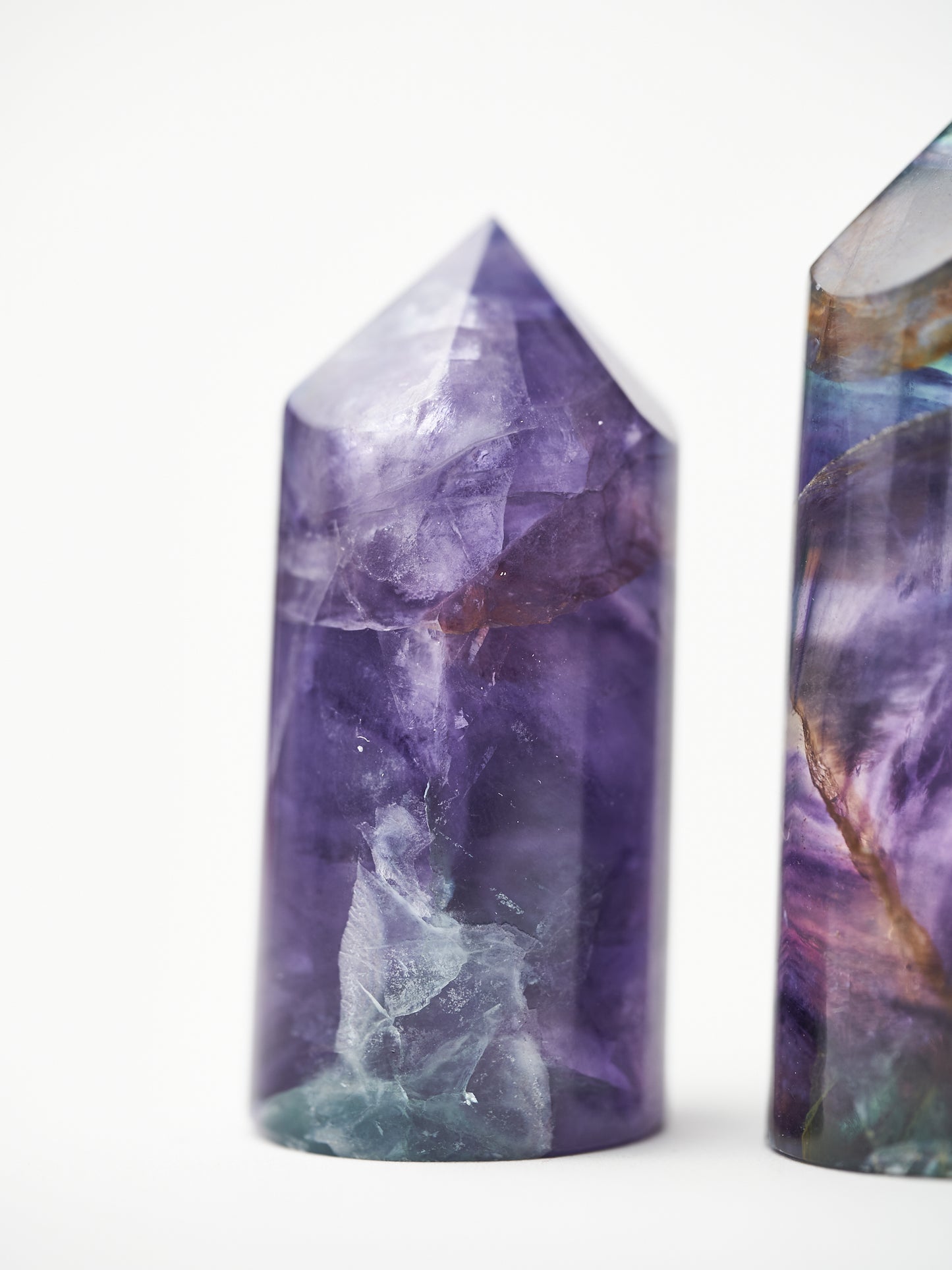 Rainbow Fluorite Cylinder Points - Pick Your Own