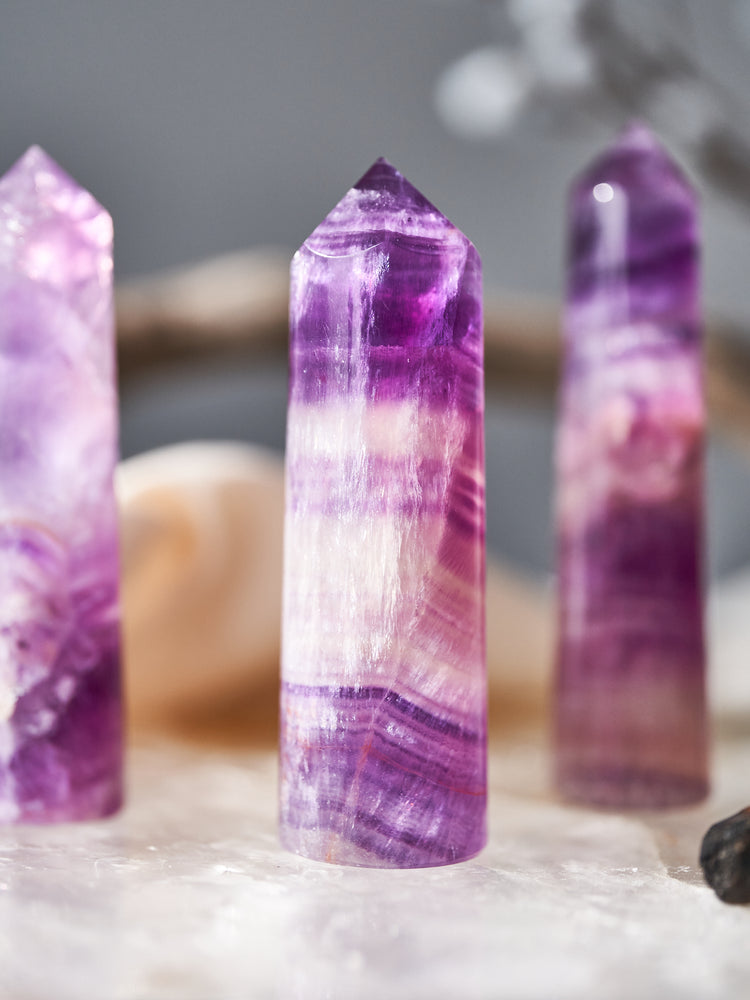 Purple Fluorite Cylinder Points - Pick Your Own