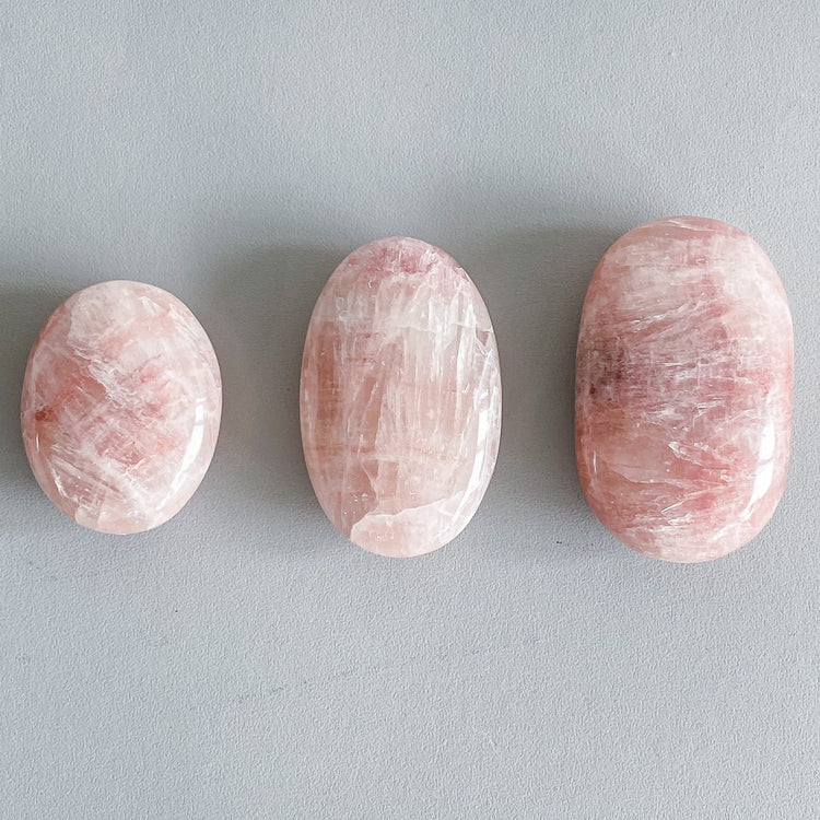 Rose Calcite Palmstones (Small - Medium)