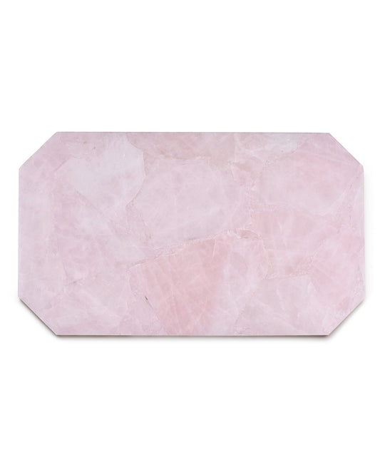 Crystal Crush Rectangle Tray (Rose Quartz)