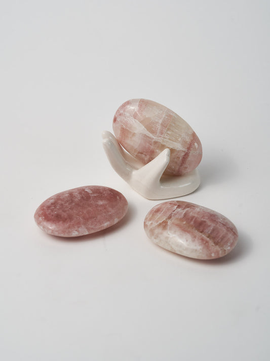 Rose Calcite Palmstones (Small - Medium)