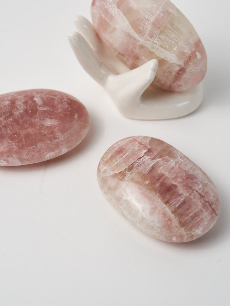 Rose Calcite Palmstones (Small - Medium)