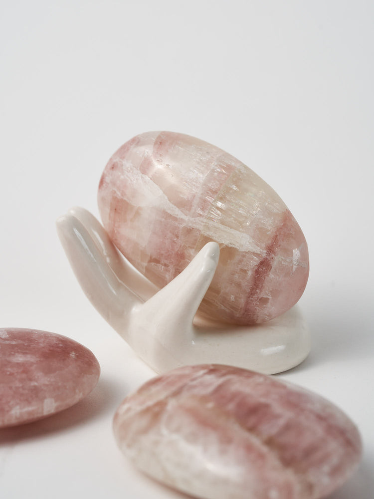 Rose Calcite Palmstones (Small - Medium)