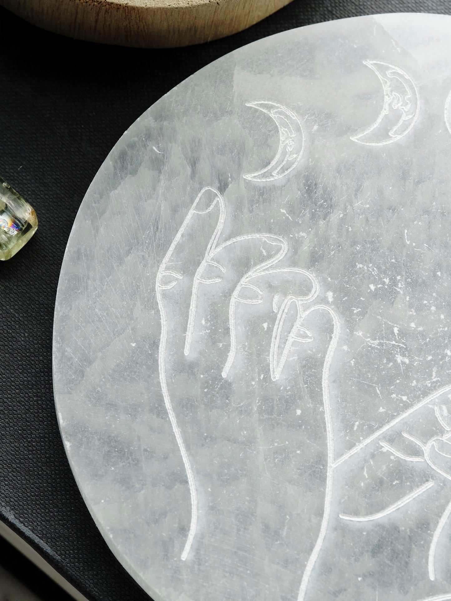 Selenite Carved Plates