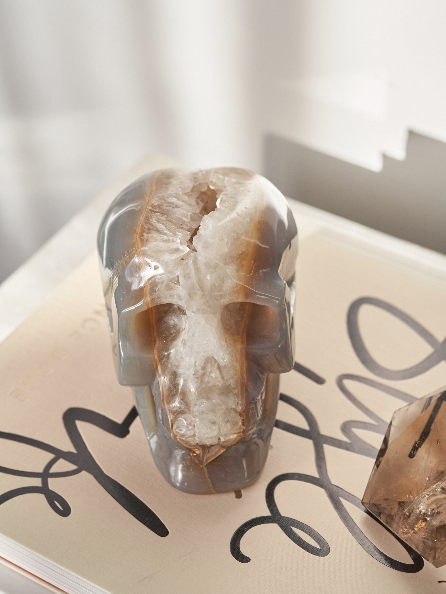 Agate Druzy Skull 633g