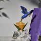 Lapis Lazuli Hummingbird on Quartz & Pyrite Matrix
