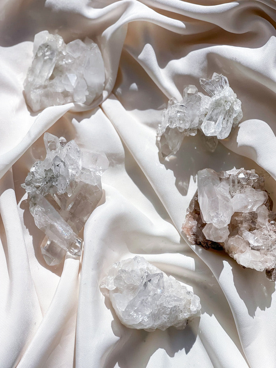 Icy Himalayan Quartz Clusters (Small - Large)